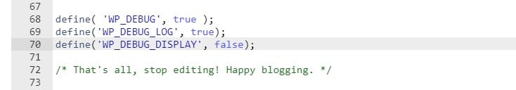 Menyembunyikan eror di tampilan wp debug
