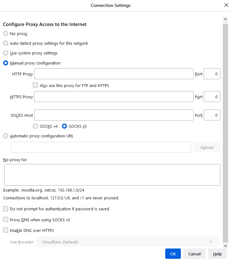 cara setting proxy di firefox