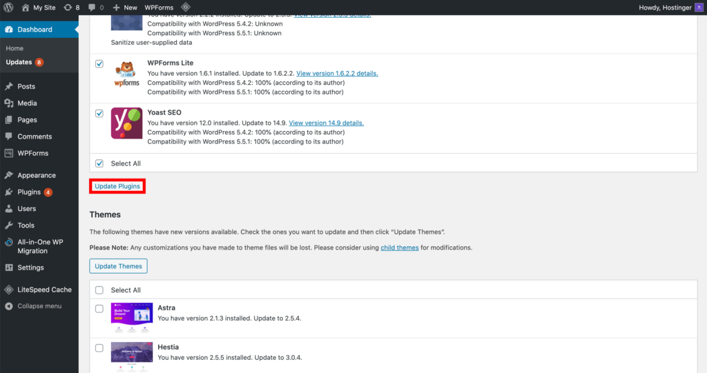 update plugin