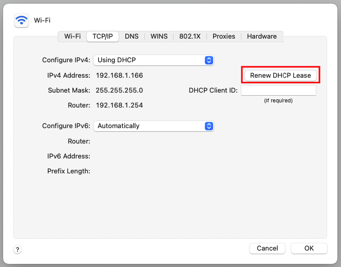 mengubah pengaturan tcp di mac