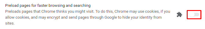 setting preload chrome
