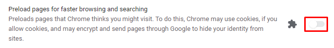 setting preload chrome