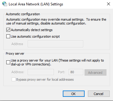 automatically detect settings windows