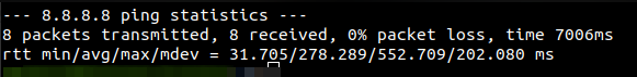 statistik ping di linux