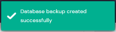 Backup database berhasil