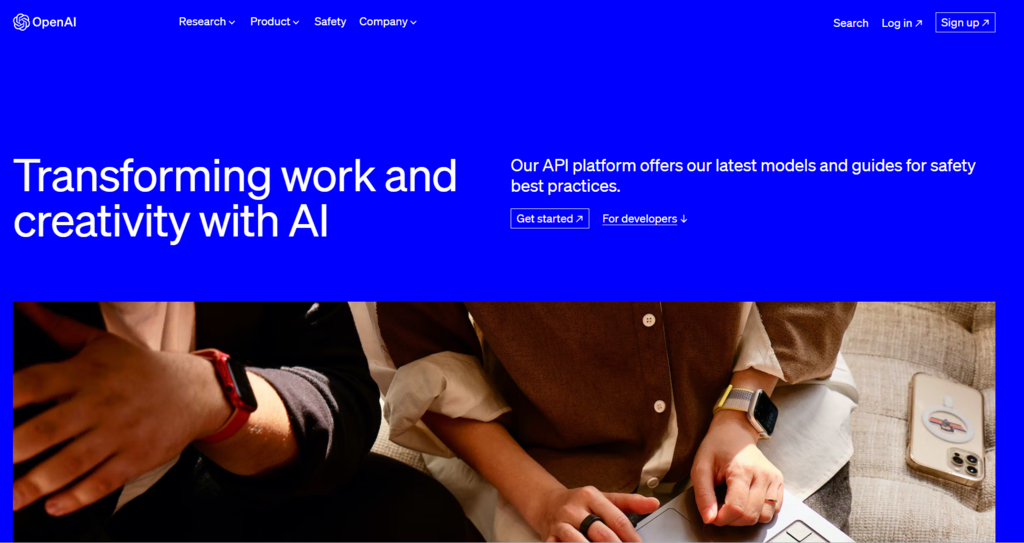 halaman produk api openai