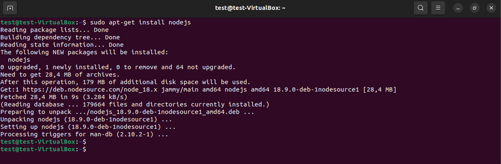 install node js dari nodesource