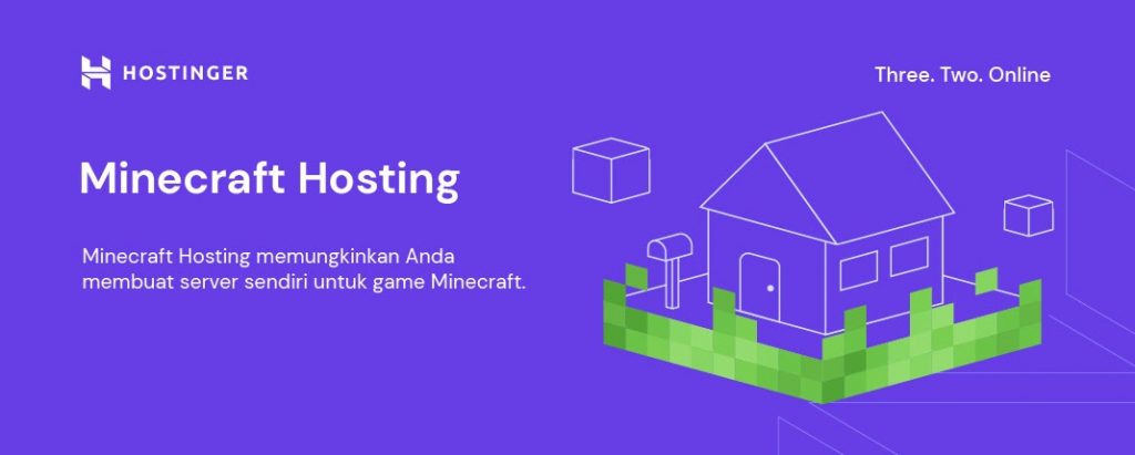 infografis yang menampilkan deskripsi paket minecraft hosting di hostinger