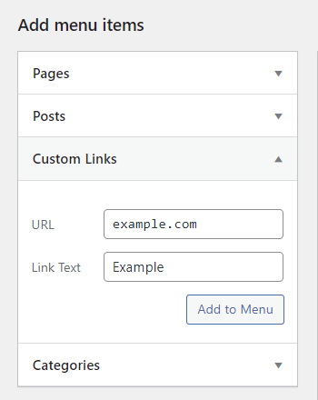 menambahkan link kustom ke menu navigasi