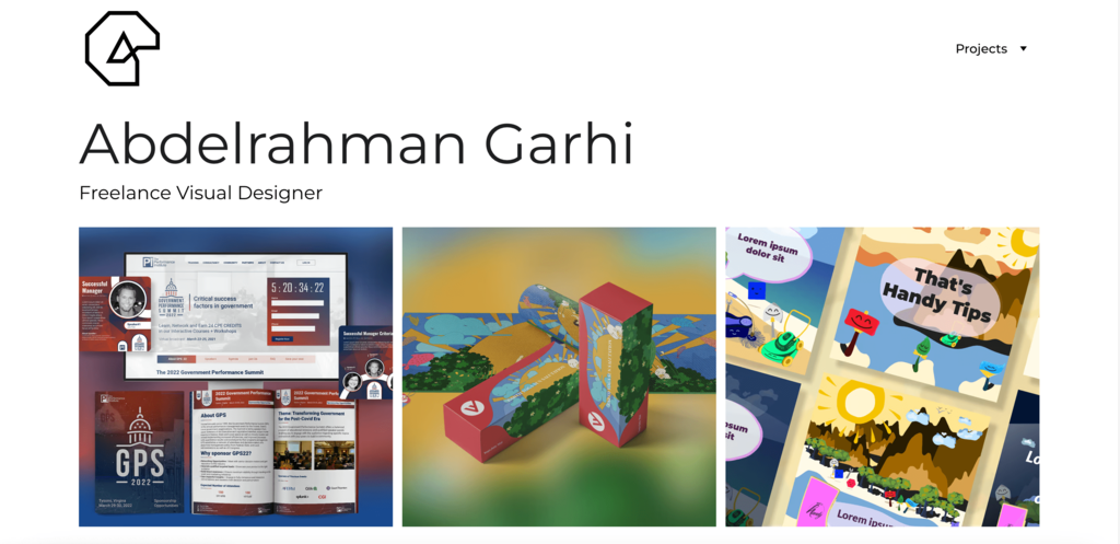 contoh portofolio desain grafis Abdelrehman Garhi