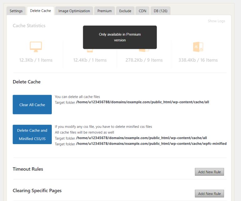 menghapus cache wordpress menggunakan plugin wp fastest cache