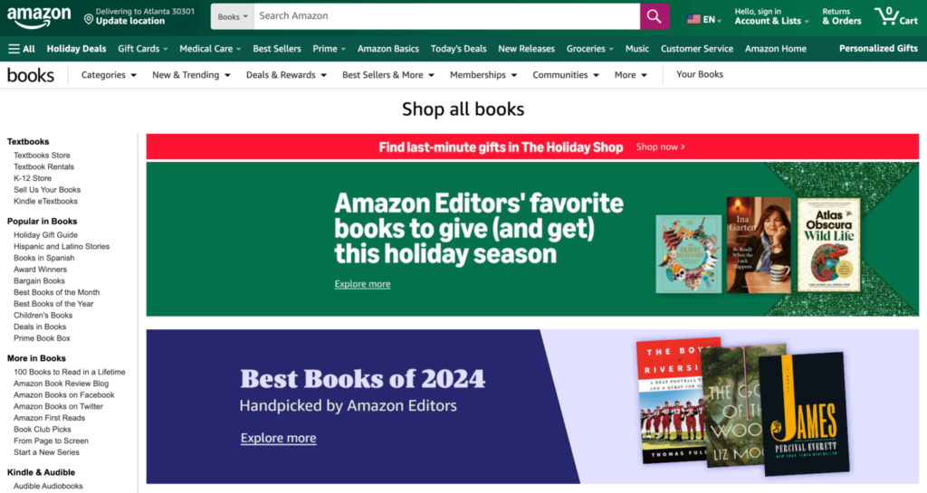 website amazon yang menjual buku