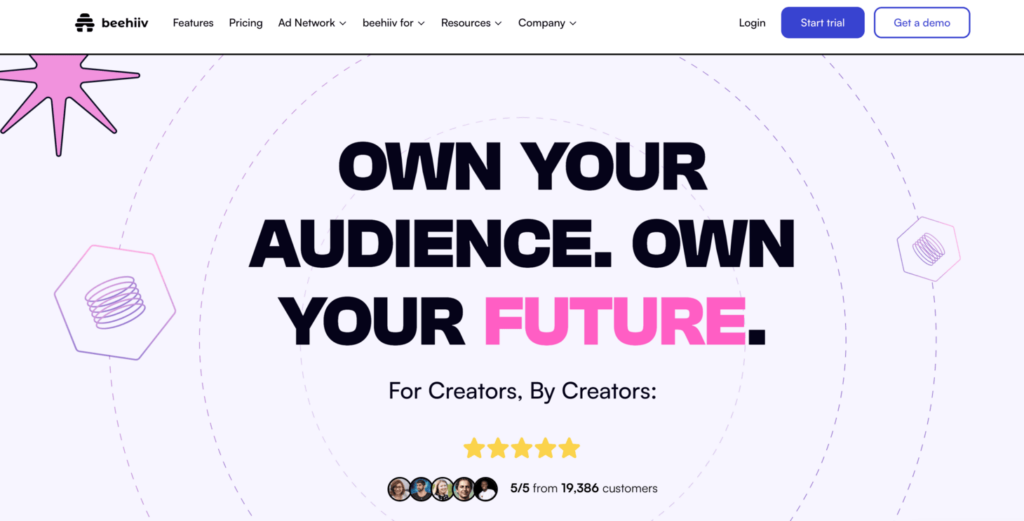 homepage beehiiv