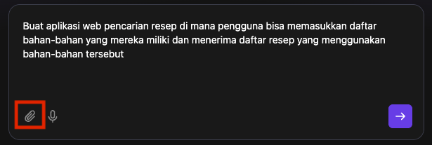 tombol sisipkan file untuk prompt hostinger horizons