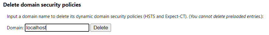 pengaturan domain security policies di chrome