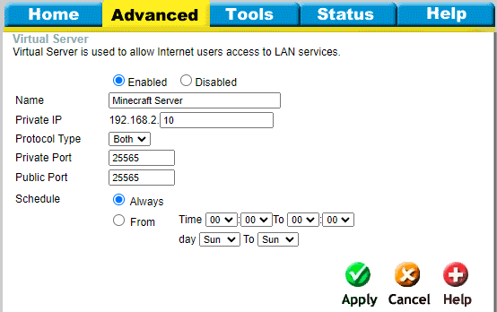 Mengatur port forwarding di router D-Link