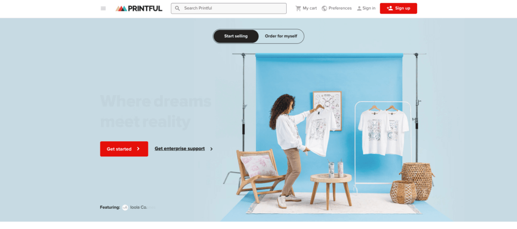 Contoh platform print-on-demand Printify