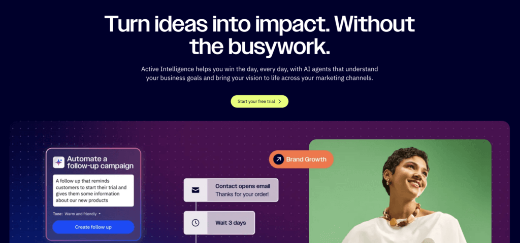 Homepage ActiveCampaign