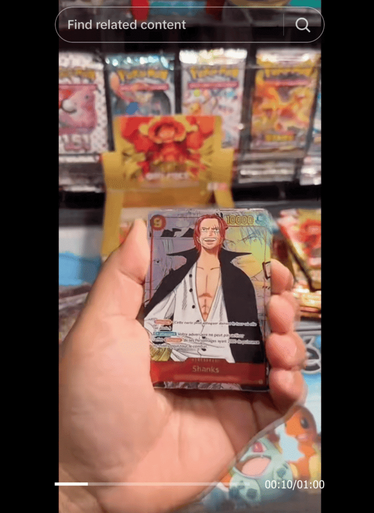 Video unboxing dari akun TikTok DG Card Game