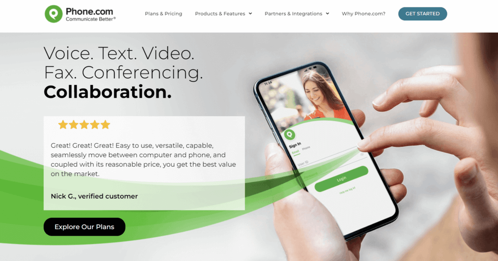 Homepage Phone.com