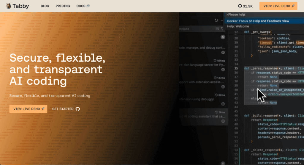 Homepage TabbyML