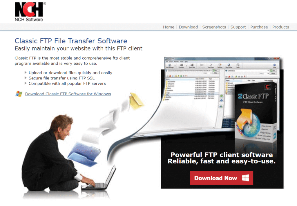 Tampilan FTP client Classic FTP