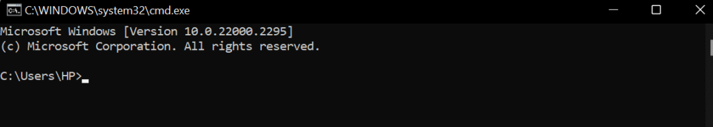 Tampilan command line Windows