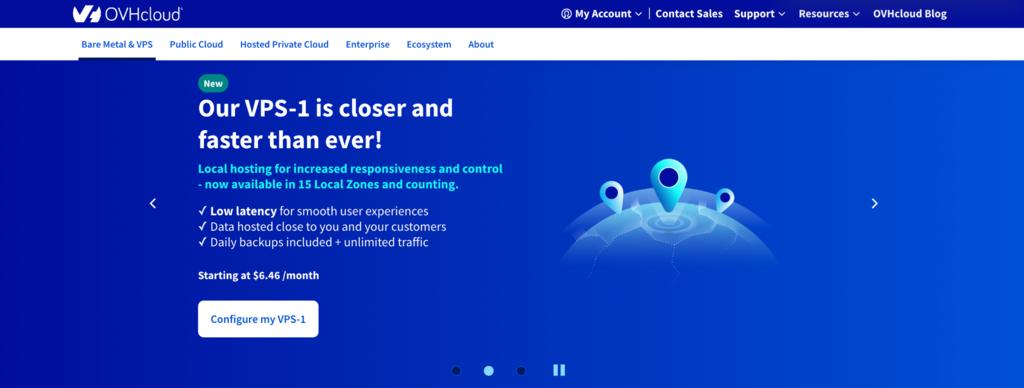 Landing page OVHcloud