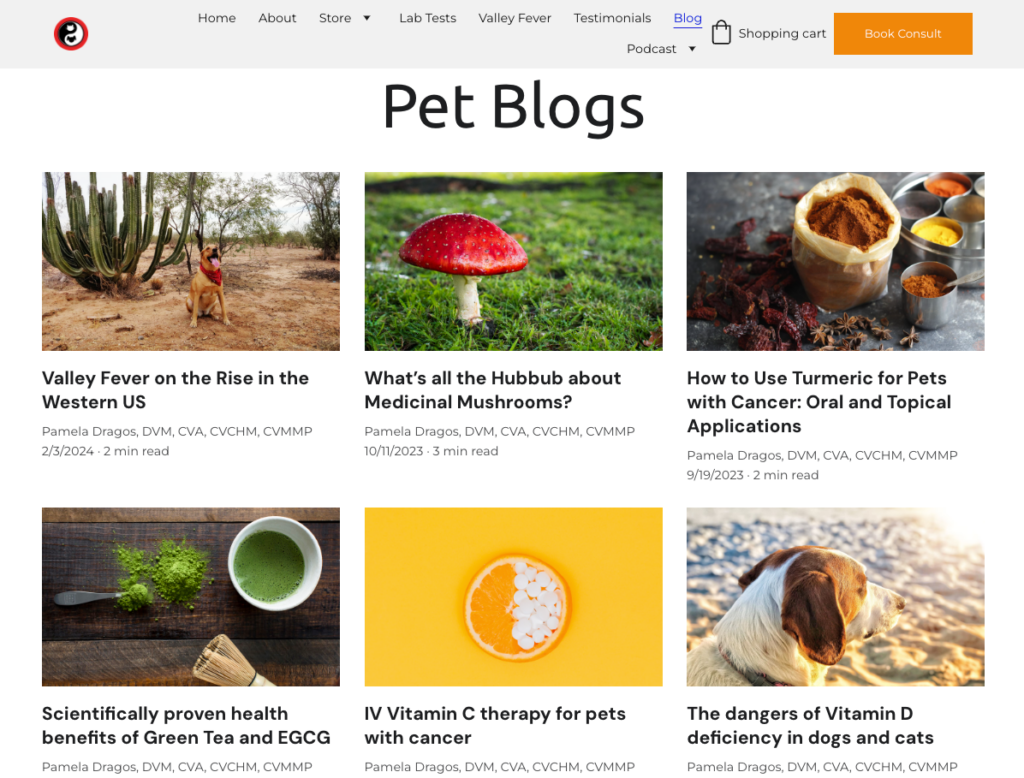 Blog di website Dr. Pamela Dragos