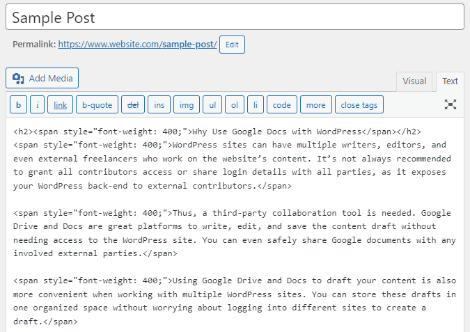 Html Doct How to Move Content from Google Docs to WordPress: 4 Quick Methods