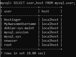 How to Show Users in MySQL and User Information Using Linux
