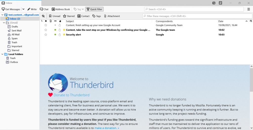 Thunderbird Email Setup: Automatic and Manual Methods