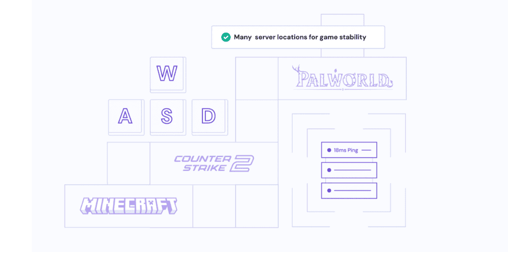 Landing page dell'hosting del server di gioco Hostinger