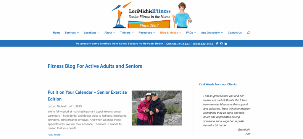 Homepage di Lori Michiel Fitness