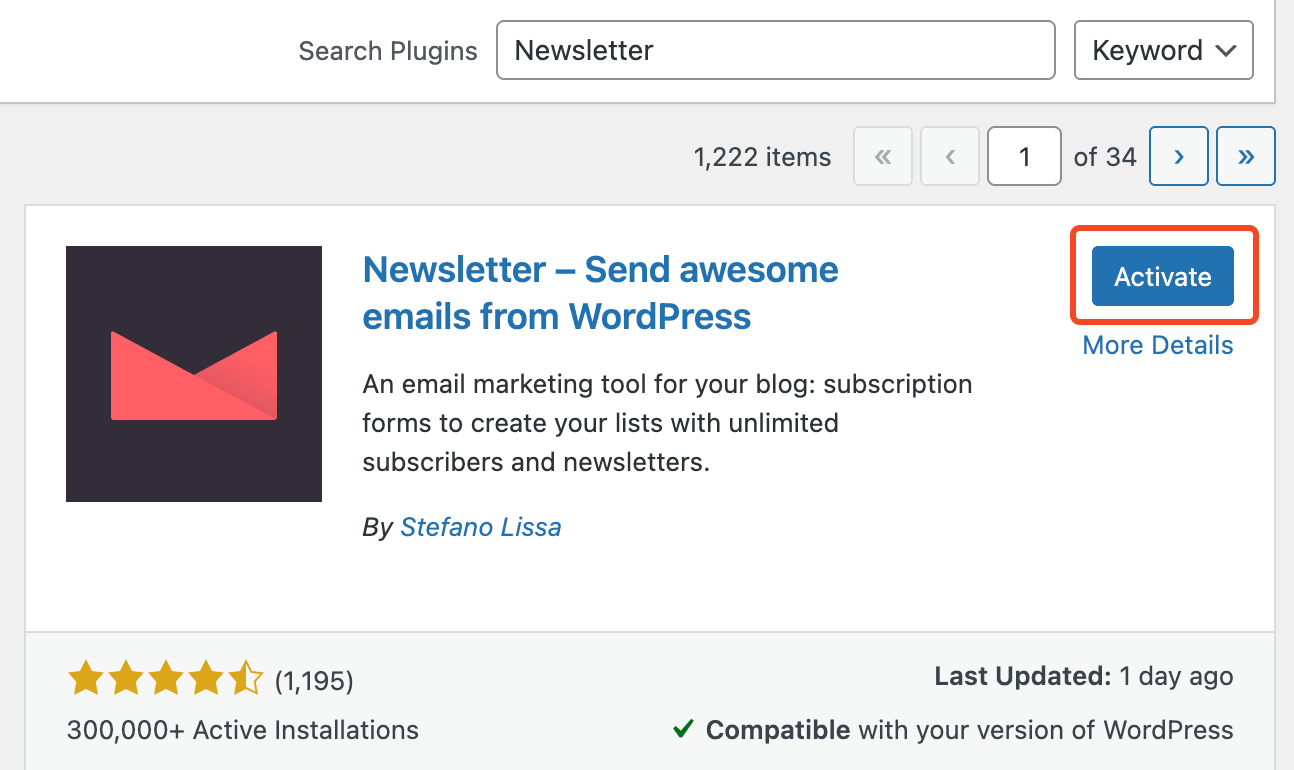 Attivare un plugin su WP