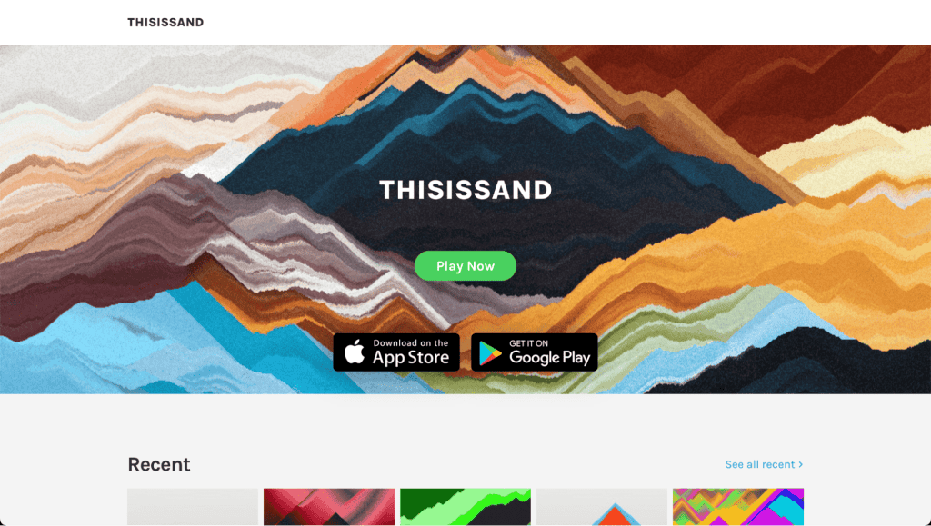 Questa è la homepage della sabbia