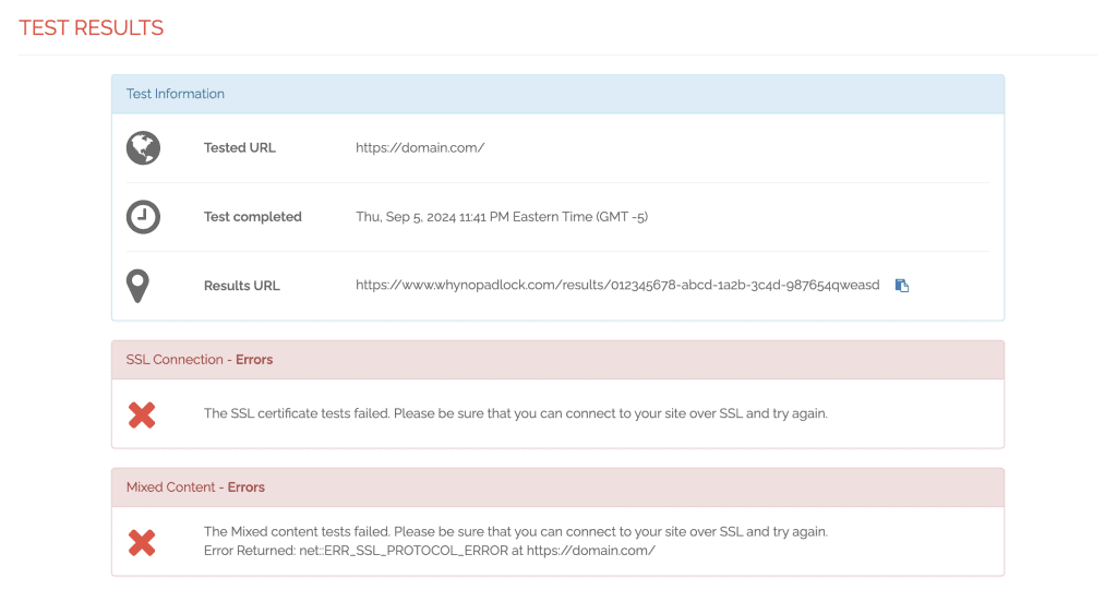 Perché i risultati del test No Padlock