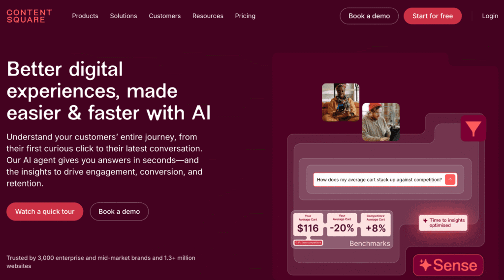 Homepage di Contentsquare