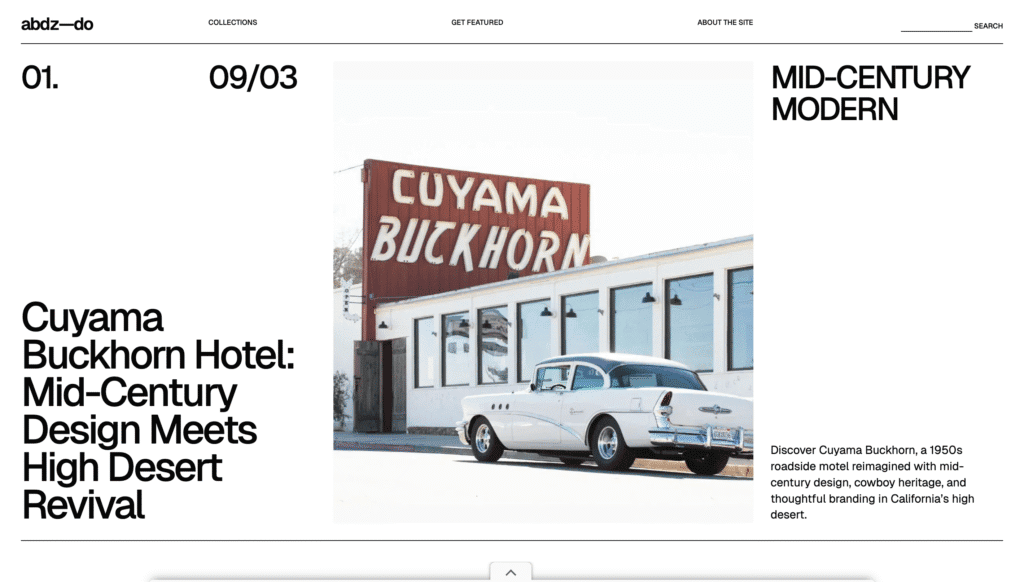 La homepage del blog di Abduzeedo