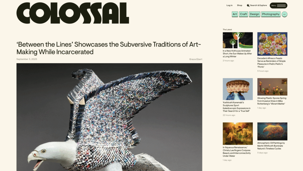La homepage del blog Colossal