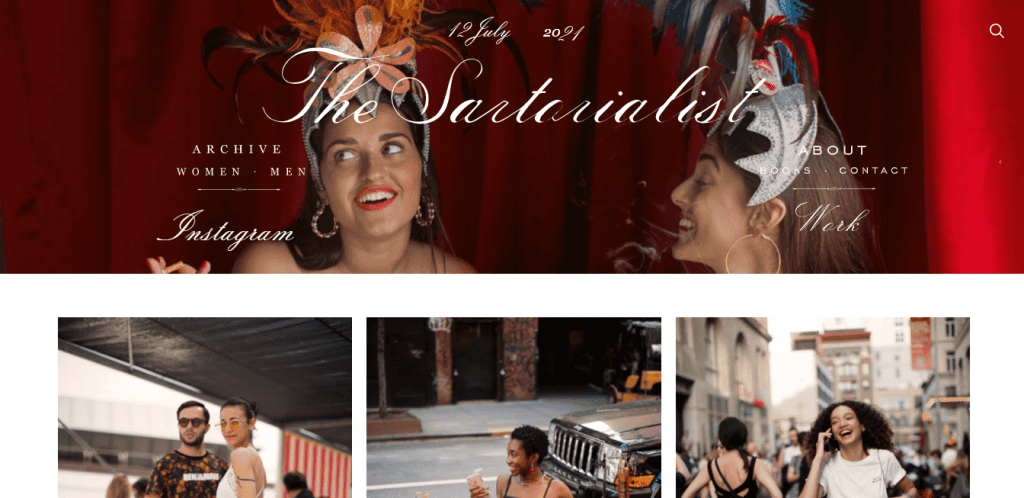 Homepage del blog The Sartorialist