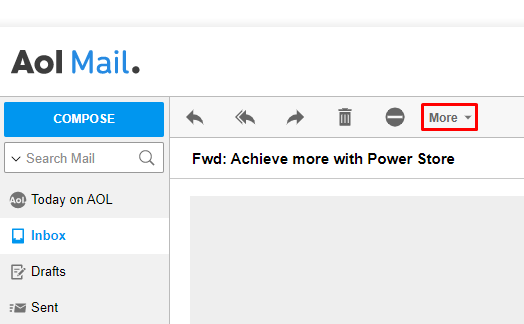 Aol Mailで「その他」を選択