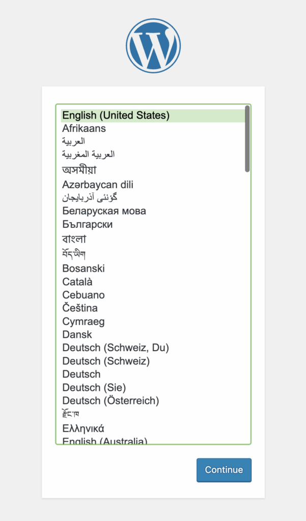 WordPressセットアップウィザード