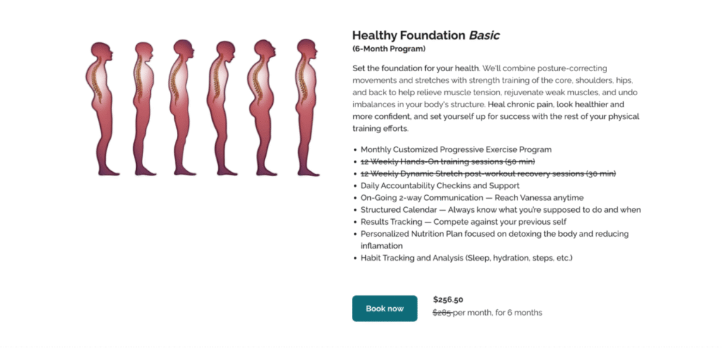 Heal U FitnessのHealthy Foundationプランの詳細