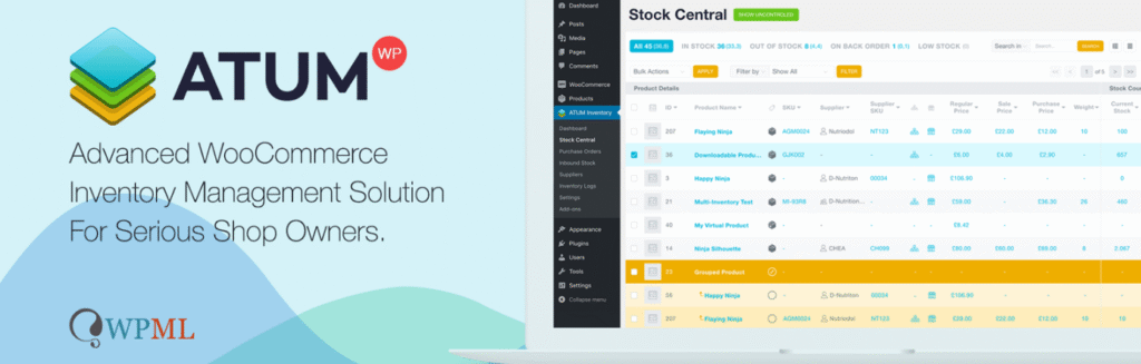 ATUM WooCommerce Inventory Managementのプラグインバナー