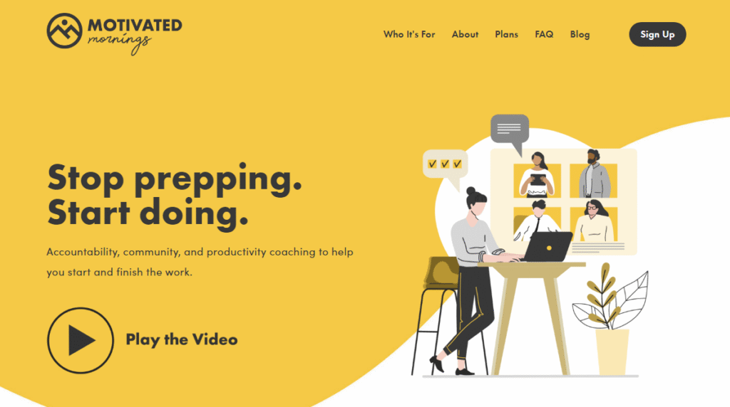 Motivated MorningsのStoryBrand Webサイト