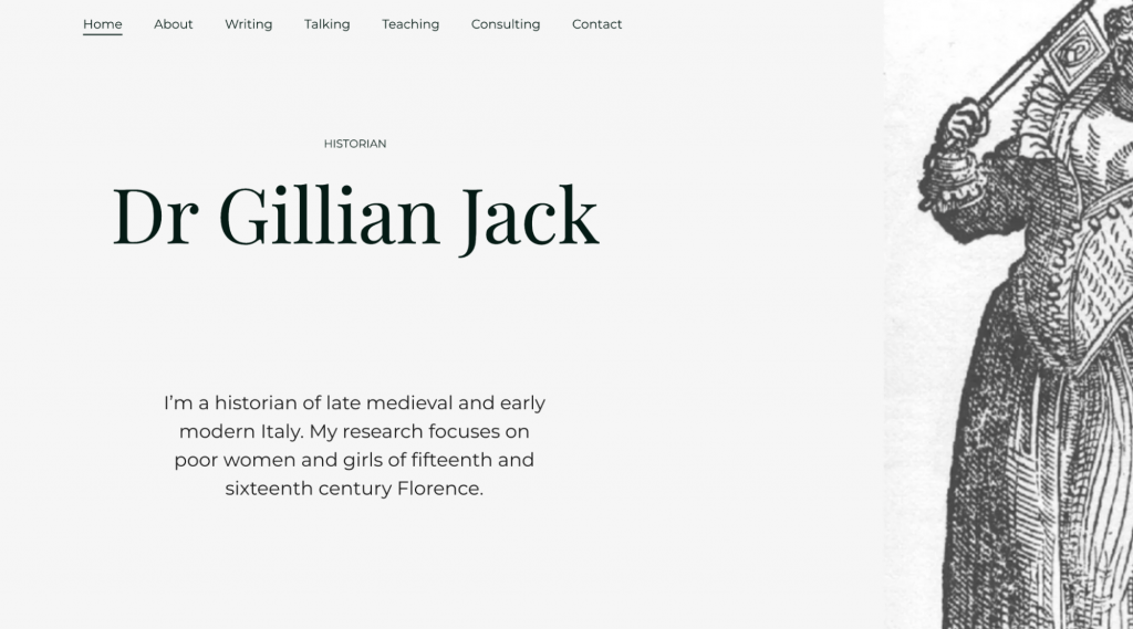 Dr Gillian JackのWebサイト