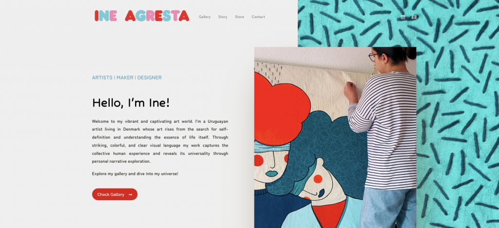 Ine AgrestaのWebサイト