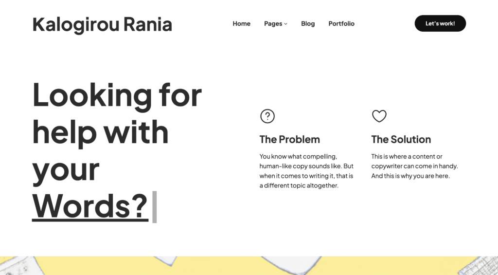 Kalogirou RaniaのWebサイト