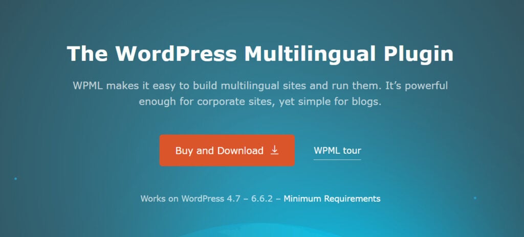 WPML 플러그인 웹사이트 홈페이지